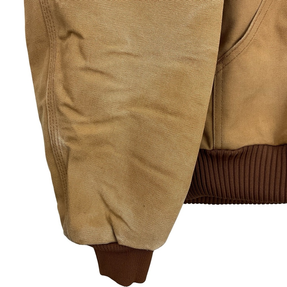 Y2K Carhartt Brown Jacket Large Duck Cotton Canvas Quilted Lining Chore Coat - Picture 3 of 11